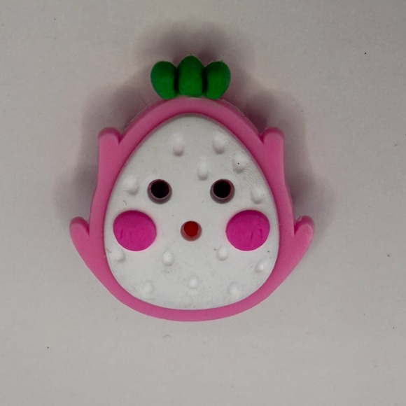 Dragonfruit Pink and Green Crocs Shoe Charm - Picture 5 of 5